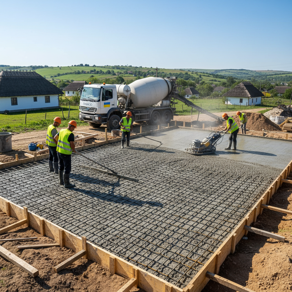 Фундамент под гараж из сэндвич-панелей — монолитная плита