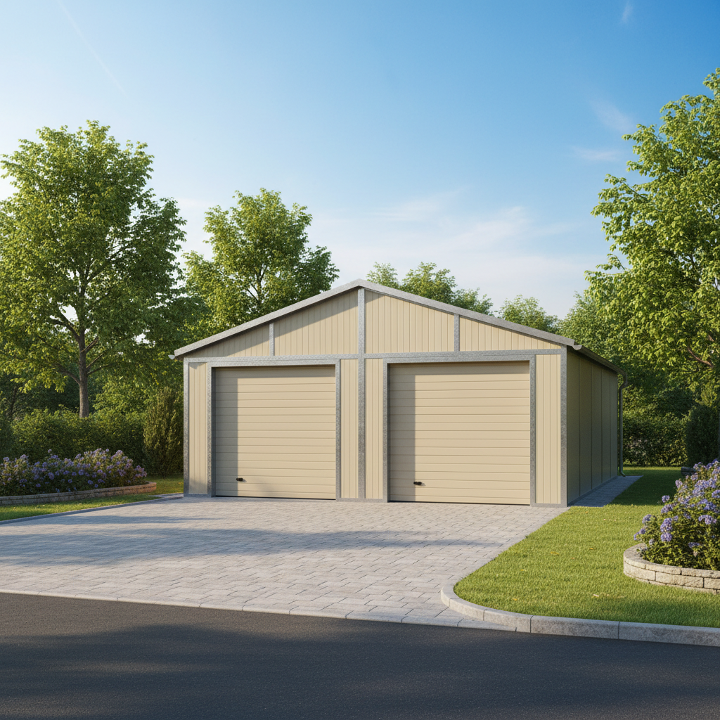 Гараж Семейный 6×6 м из сэндвич-панелей на два автомобиля — PreBuild