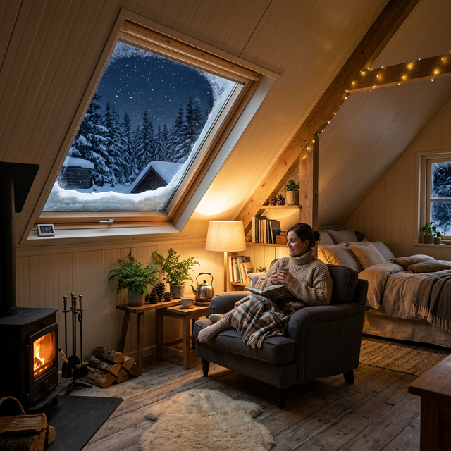 Утеплена мансарда гаража із сендвіч-панелей — інтер'єр готового приміщення