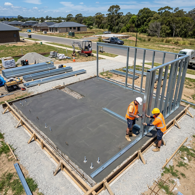 Монолітна фундаментна плита для двоповерхового гаража з мансардою