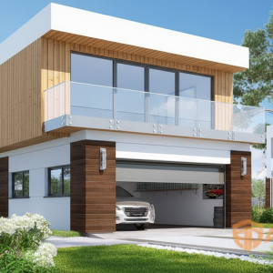 Гараж з мансардою із сендвіч-панелей — 3D проєкт PreBuild