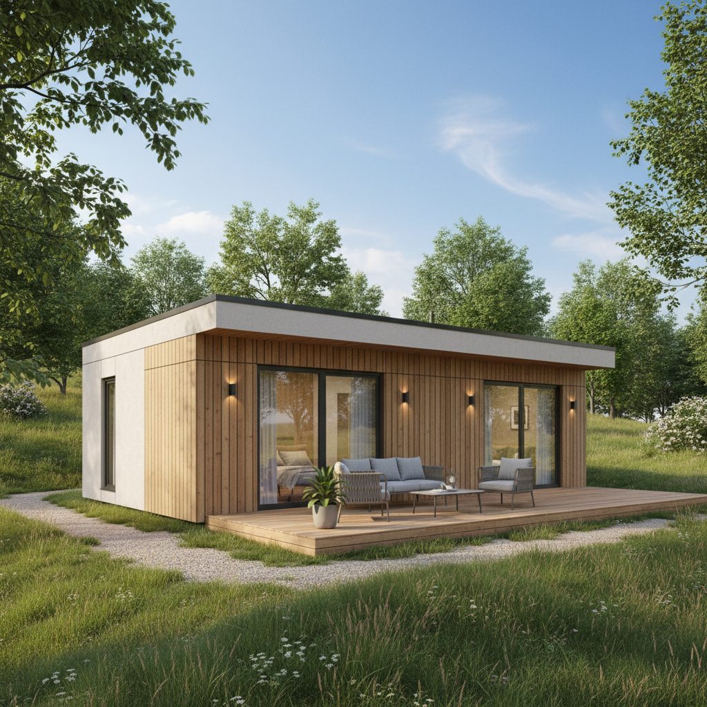 Модульный дом Comfort 60 м² с террасой — PreBuild