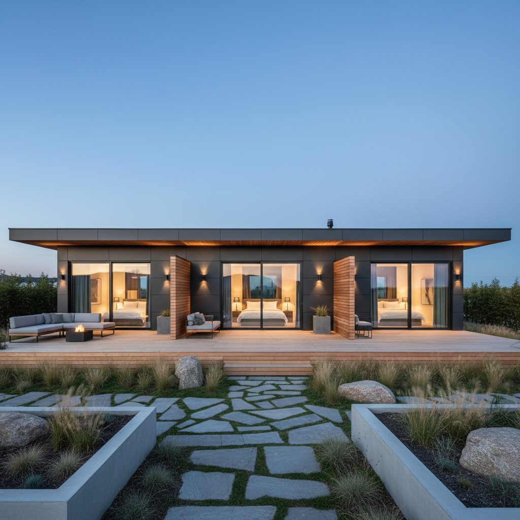 Модульный дом Premium 100 м² с террасой — PreBuild