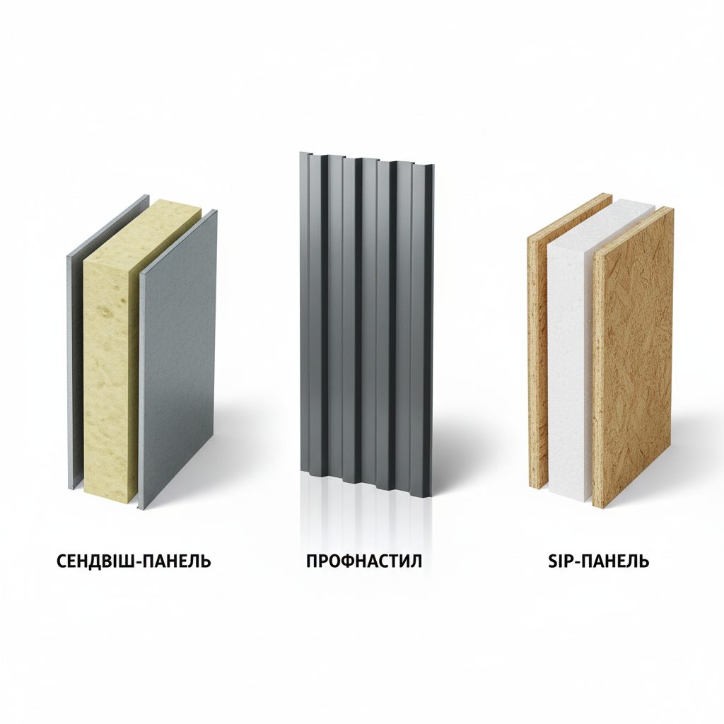 Типи панелей для збірного гаражу — PreBuild